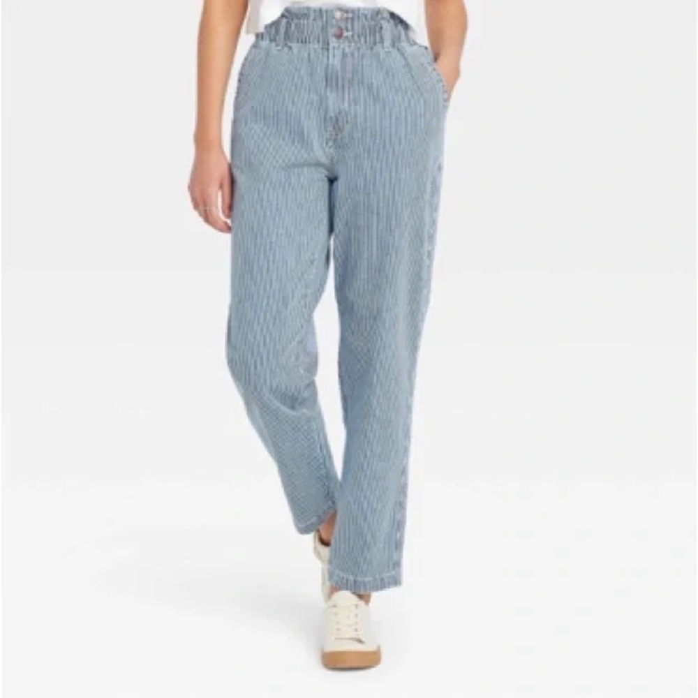 Universal Thread High Rise Blue Pinstripe Jeans